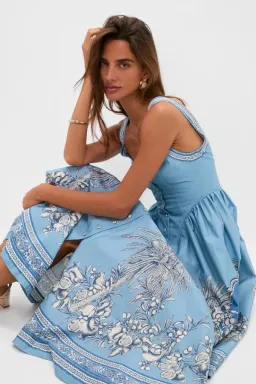 ALEMAIS Villa Romantica Midi Dress Blue Size 8 AU for rent on The Volte - image 6