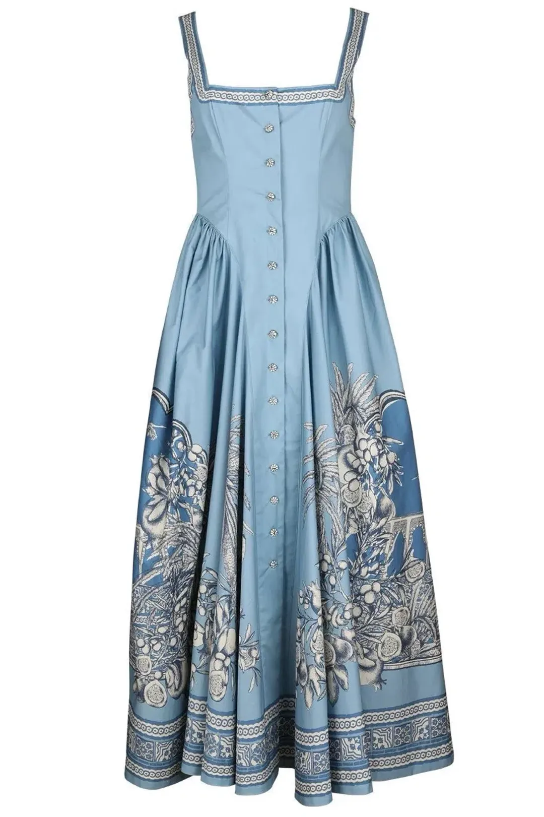 ALEMAIS Villa Romantica Midi Dress Blue Size 8 AU for rent on The Volte - main image