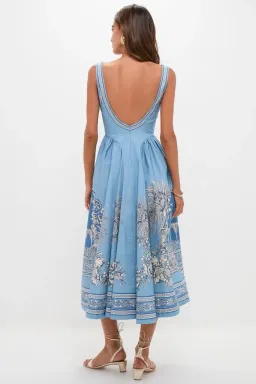 ALEMAIS Villa Romantica Midi Dress Blue Size 8 AU for rent on The Volte - image 5