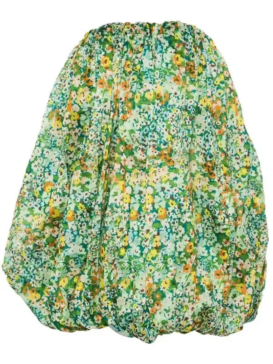 ALEMAIS Francis Bubble Mini Dress Green Floral Size 8 AU for rent on The Volte - main image