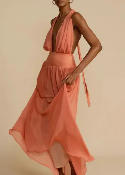 Arcina Ori Serena Dress Maxi Coral Size XS for rent on The Volte - image 5