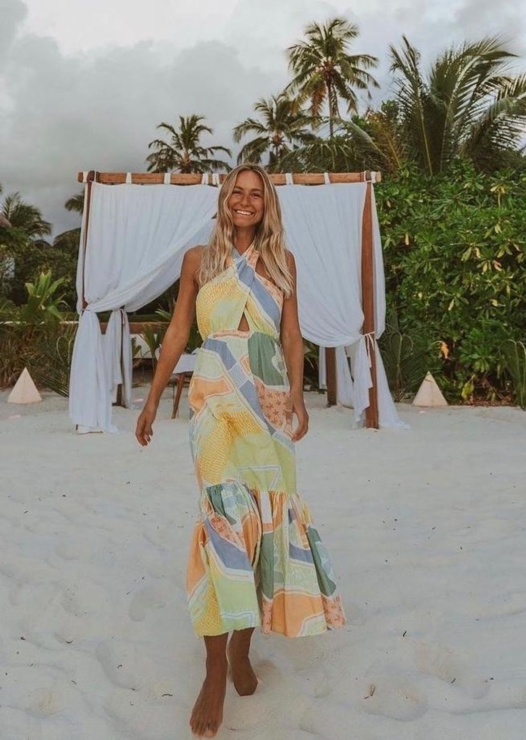 Steele Sia Midi Dress in Cabana Size XS / AU 6 for rent on The Volte - main image