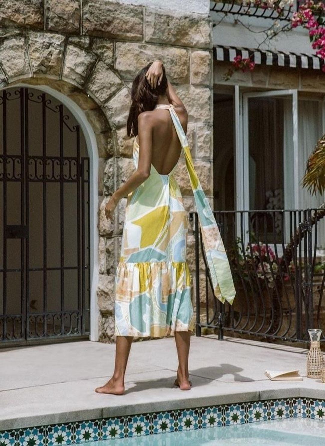 Steele Sia Midi Dress in Cabana Size XS / AU 6 for rent on The Volte - main image