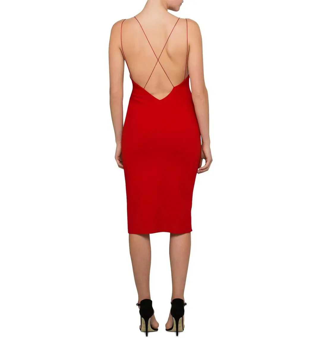 Bec & Bridge Florence Midi Dress Red Size AU 8 for rent on The Volte - main image