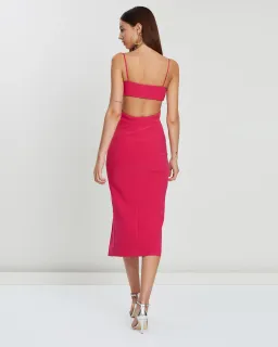 Bec and Bridge Amelie Panel Midi Dress Pink Size 8 for rent on The Volte - image 2