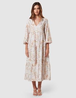 Charlie Holiday Agatha Floral Tiered Cotton Dress Print Size 8 for rent on The Volte - image 1