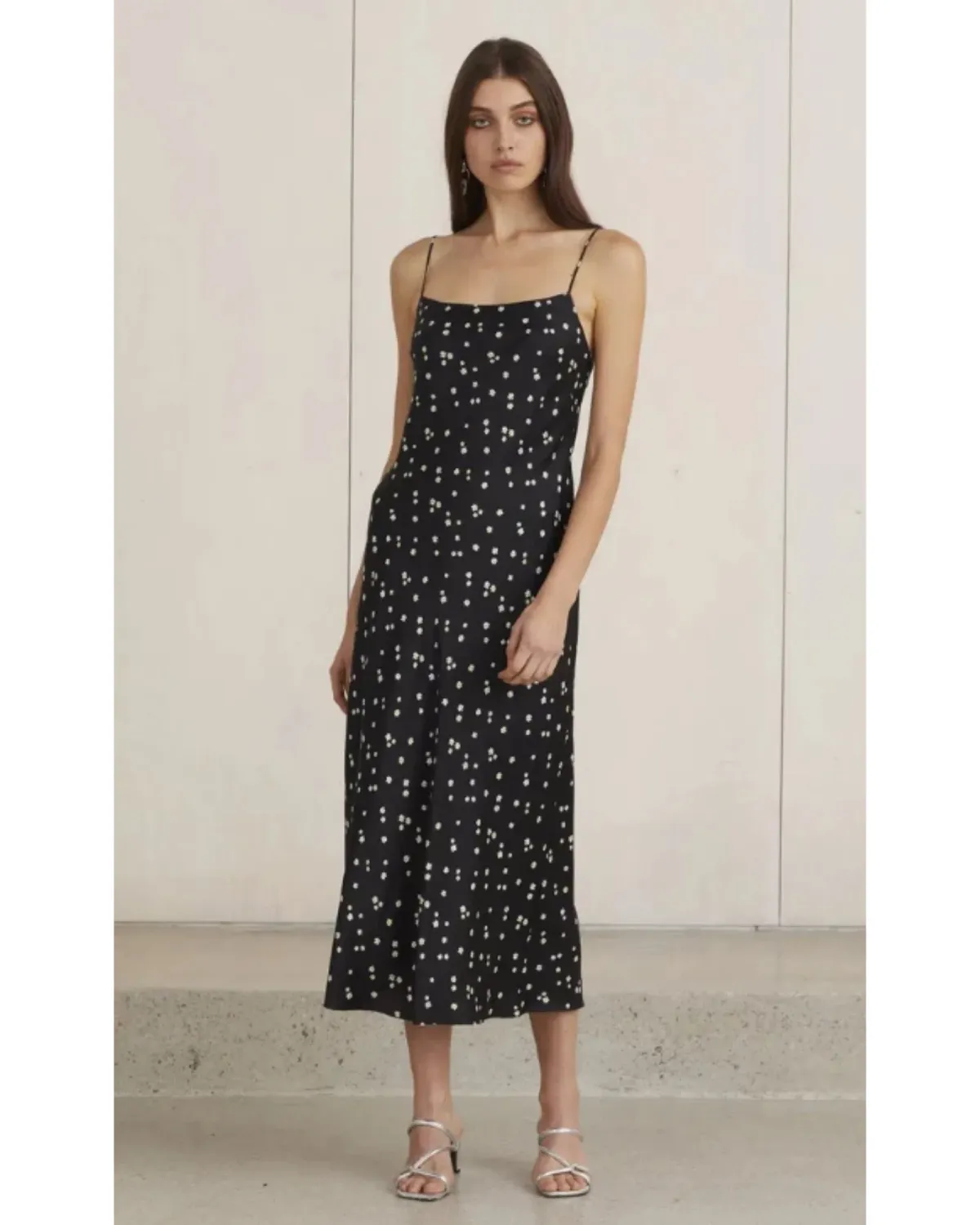 Bec & Bridge Miss Daisy Slip Dress in Black Size AU 8 for rent on The Volte - main image