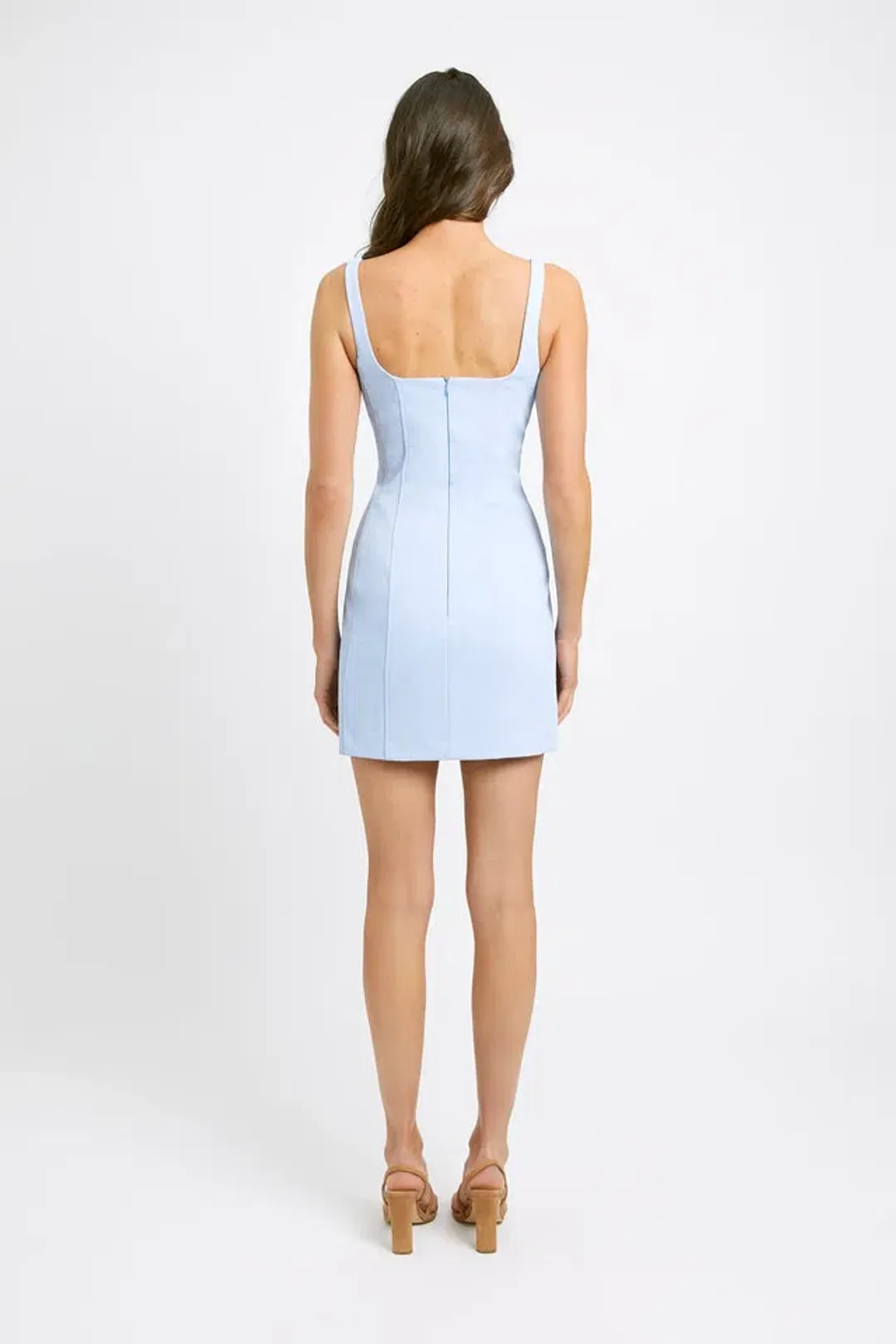 Kookai Oyster Bustier Dress Ice Blue Size 8 for rent on The Volte - main image