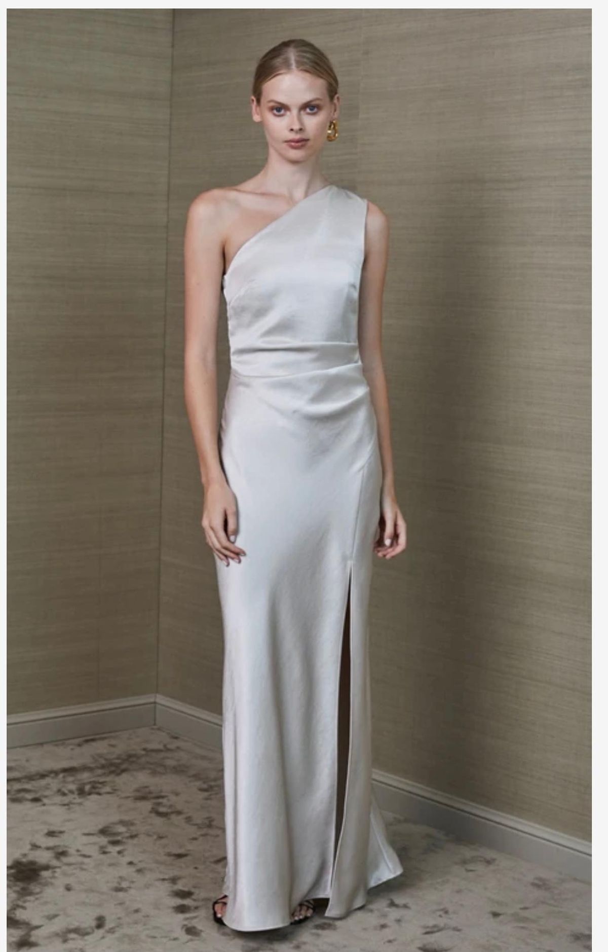 Bec & Bridge Alegra Asym Maxi Dress Cream Size 10 for rent on The Volte - main image
