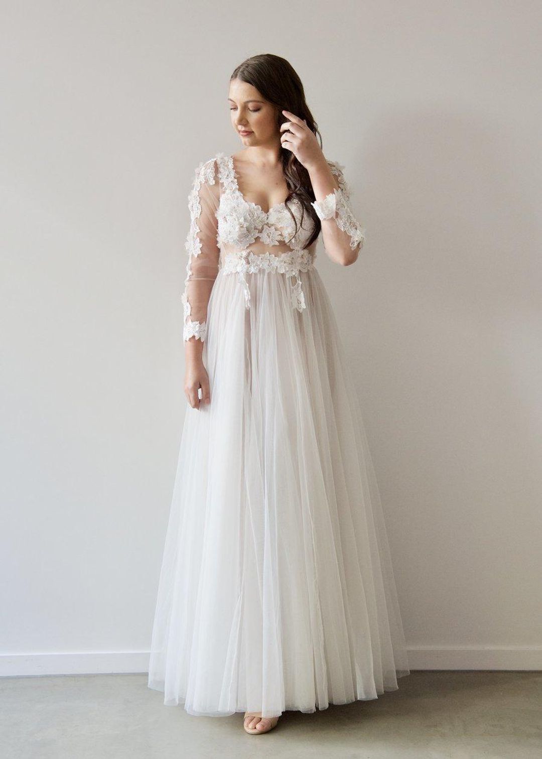When Freddie Met Lilly Georgia Collection Gillian Gown White Size 10 for rent on The Volte - main image