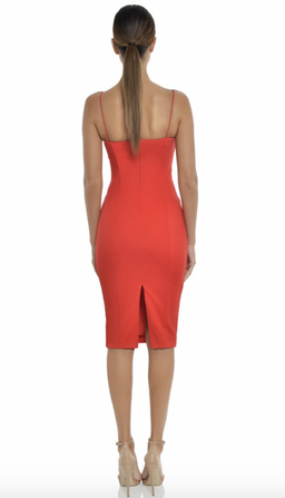 Misha Sophie Midi Dress Red Size 10 for rent on The Volte - image 2