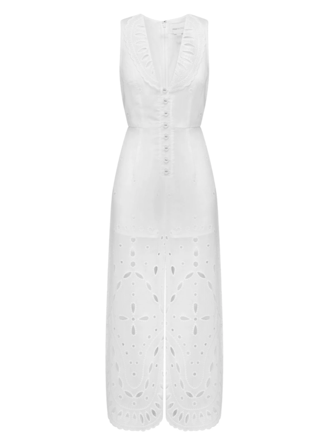Alice McCall Porcelain Moonchild Jumpsuit White Size 8 for rent on The Volte - main image