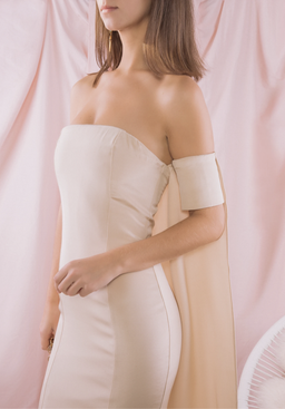 Misha Giselle Silk Dress Cream Size 8 for rent on The Volte - image 4