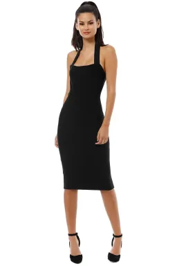 Misha Julia Midi Dress Black Size 8 for rent on The Volte - image 1