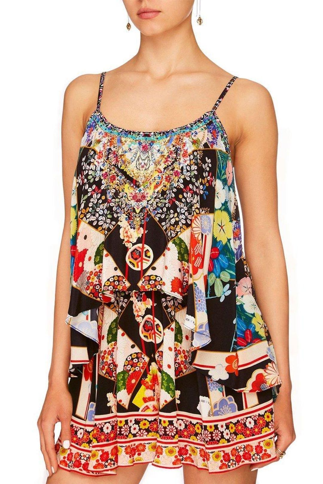 Camilla Star Girl Flared Playsuit With Overlay Size 12 for rent on The Volte - main image