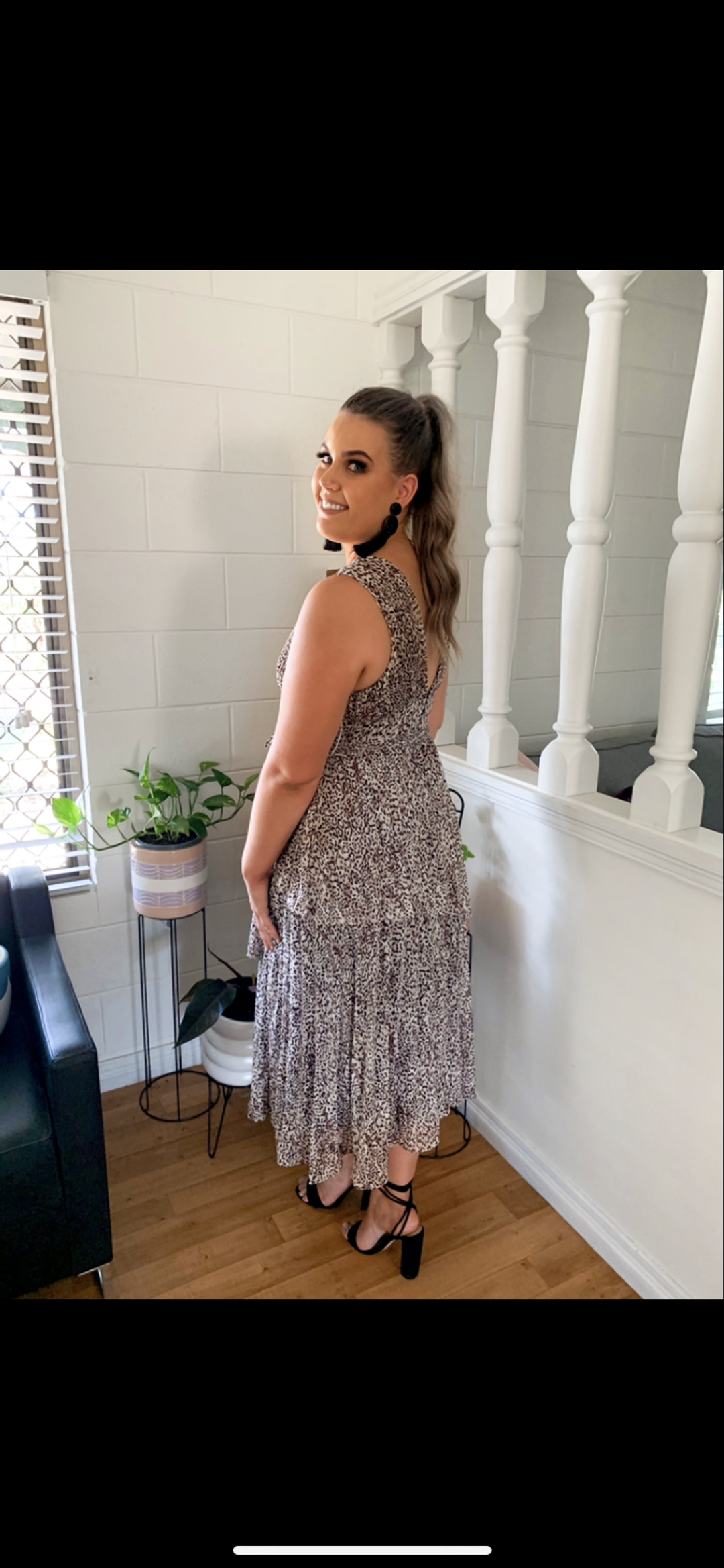 Talulah Sugar & Spice Midi Dress Print Size 12 for rent on The Volte - main image