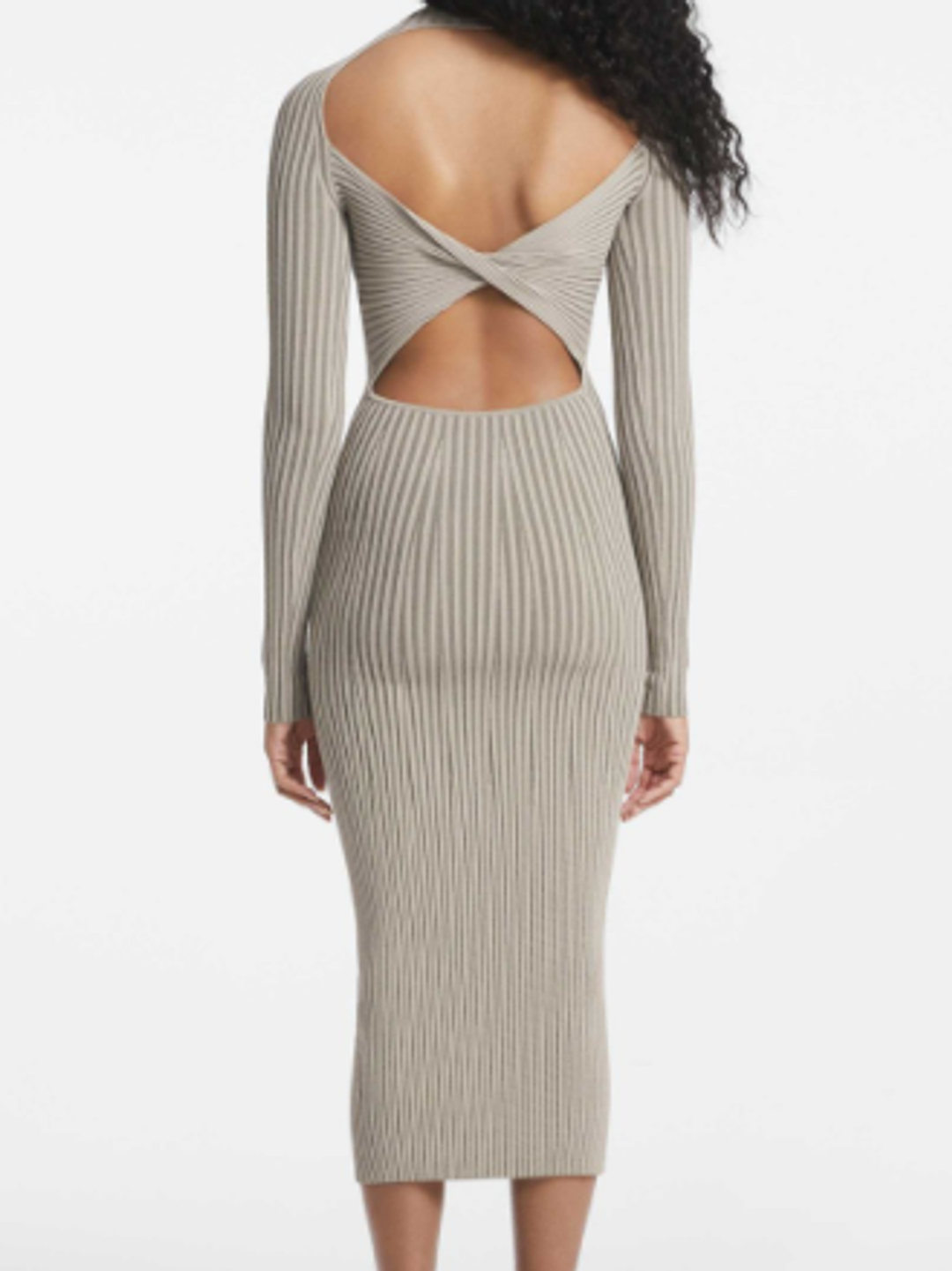 Dion Lee Rib Twist Dress Slate Green Size 8 for rent on The Volte - main image