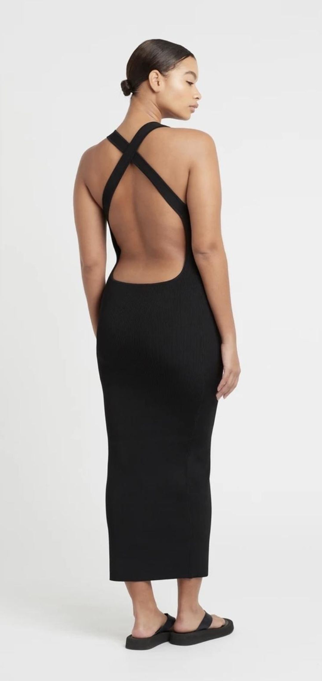 Sir The Label Marcelle Midi Dress Black Size 2 | AU 10 for rent on The Volte - main image