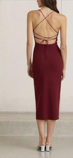 Bec and bridge Lee lace midi burgendy for rent on The Volte - image 4