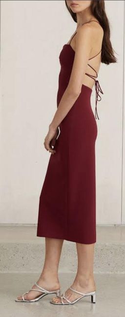 Bec and bridge Lee lace midi burgendy for rent on The Volte - image 2