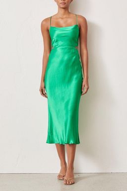 Bec & Bridge Loren Cut Out Midi Dress Green Size 8 for rent on The Volte - image 2