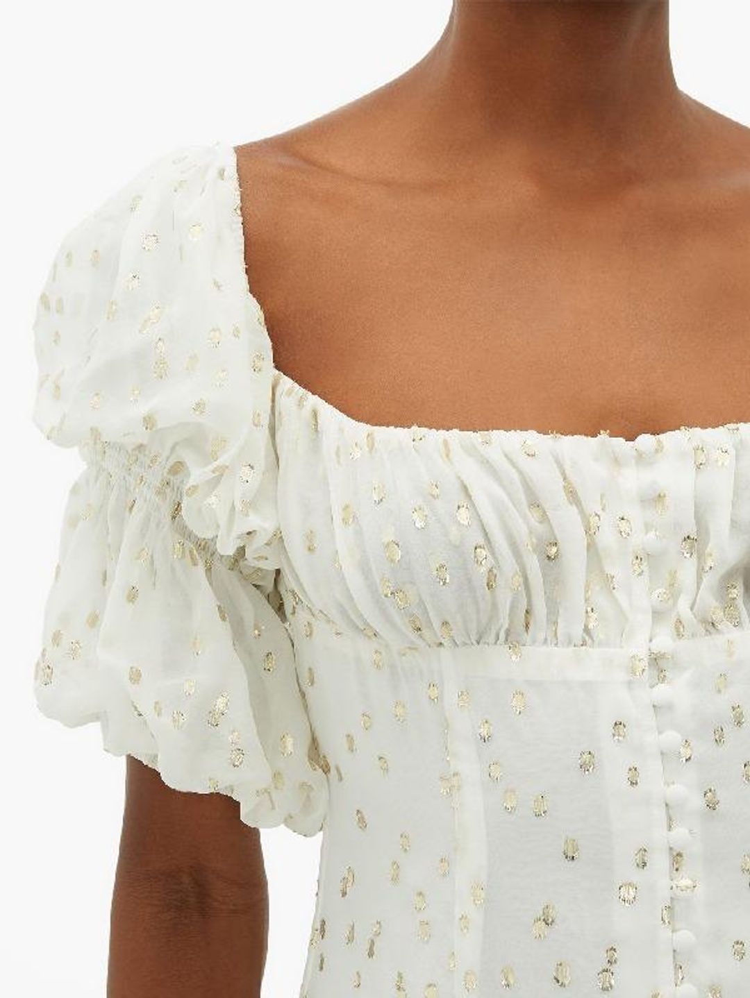 Rat & Boa Off-the-shoulder Metallic Fil Coupé Mini Dress White Size 6 for rent on The Volte - main image