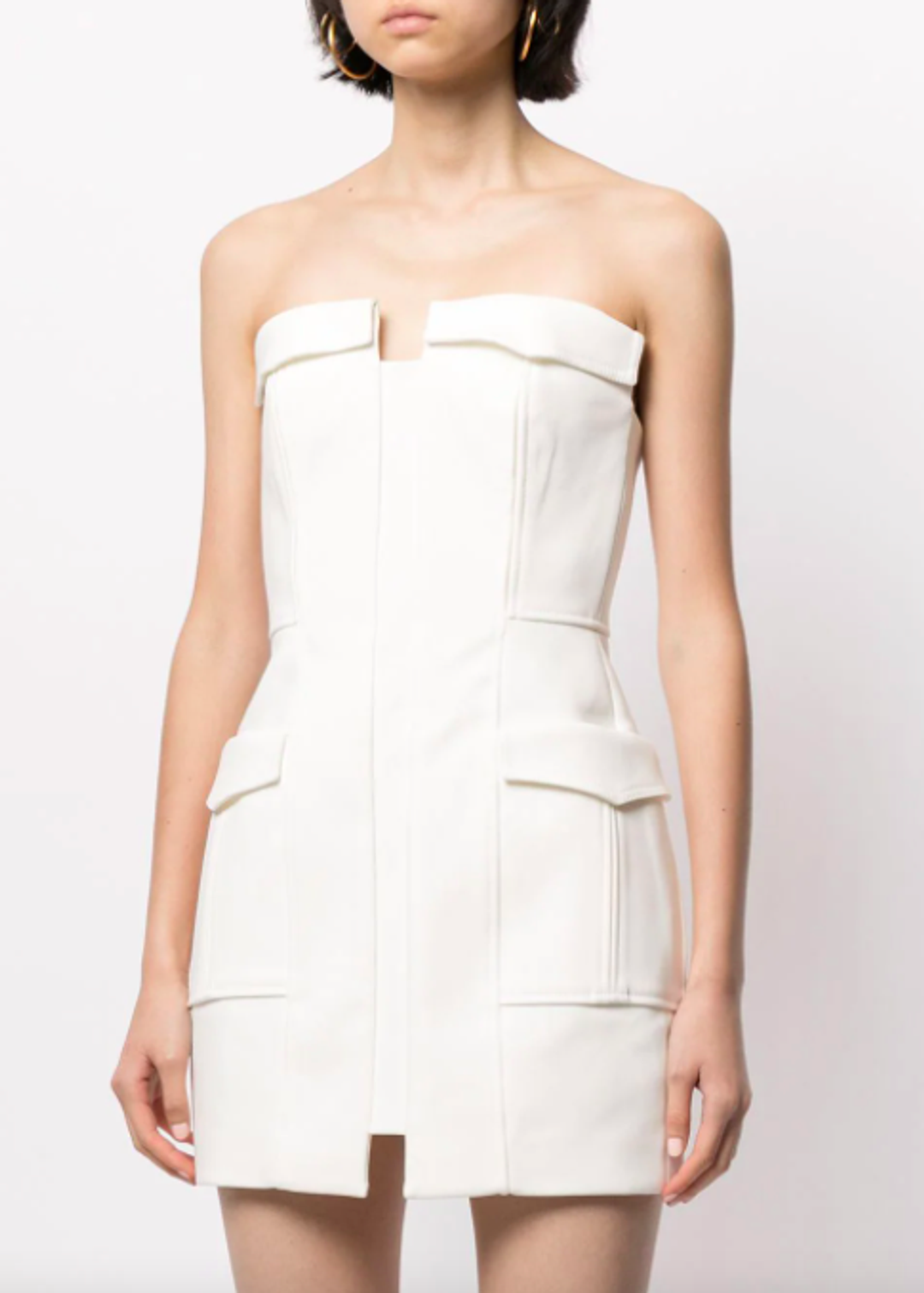 Dion Lee Pocket Bustier Mini Dress White Size 8 for rent on The Volte - main image