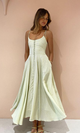 By Johnny Pistachio Stripe Sun Dress Print Size 14 for rent on The Volte - image 6