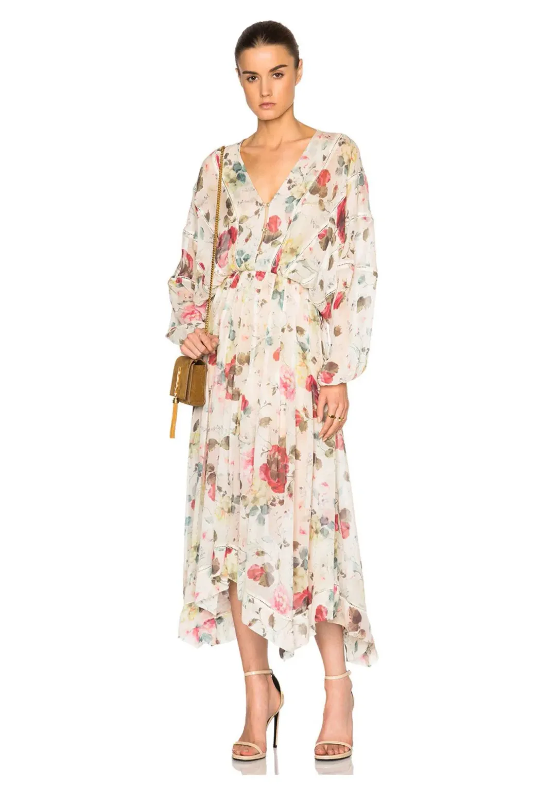 Zimmermann Mischief Ladder Midi Dress Floral Size 8 for rent on The Volte - main image