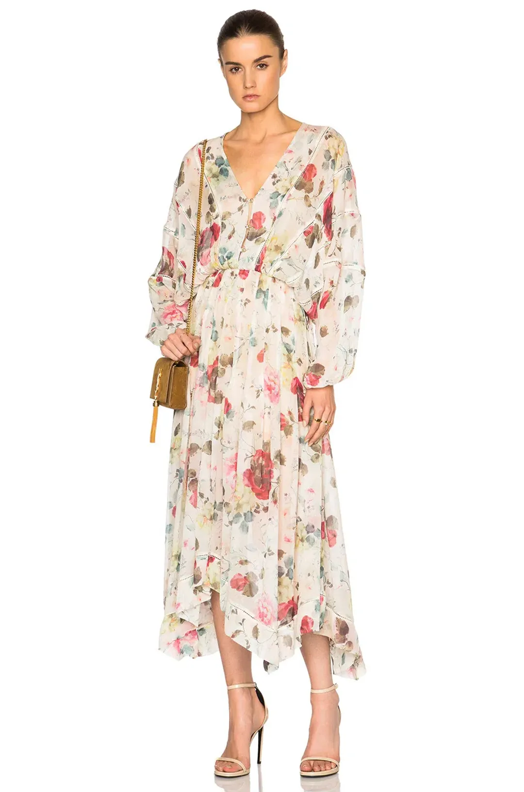 Zimmermann Mischief Ladder Midi Dress Floral Size 8 for rent on The Volte - main image