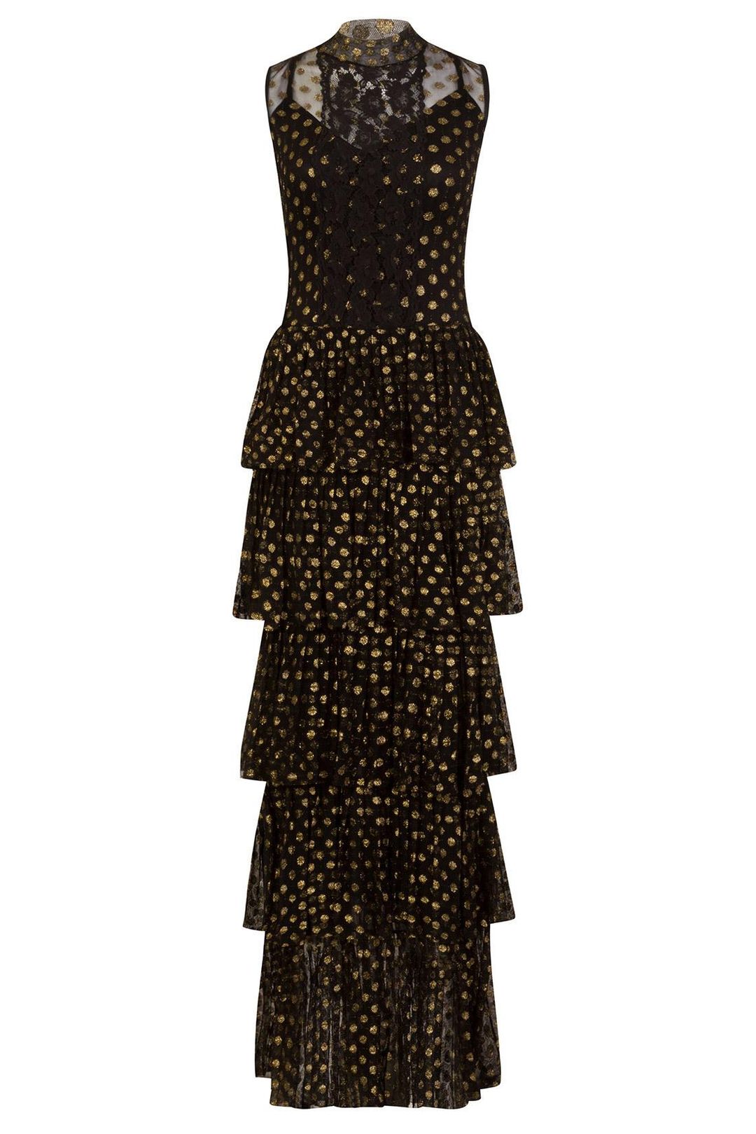 Bodyfrock Calle gown black & gold size 10 for rent on The Volte - main image