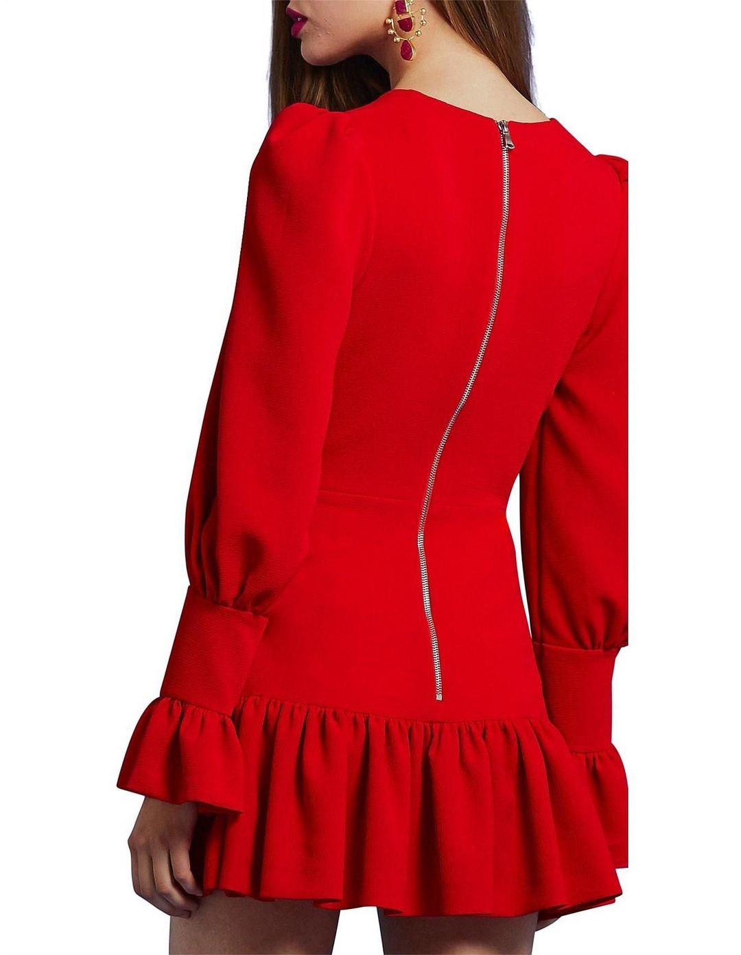 By Johnny Anna V Tulip Sleeve dress size 8 for rent on The Volte - main image