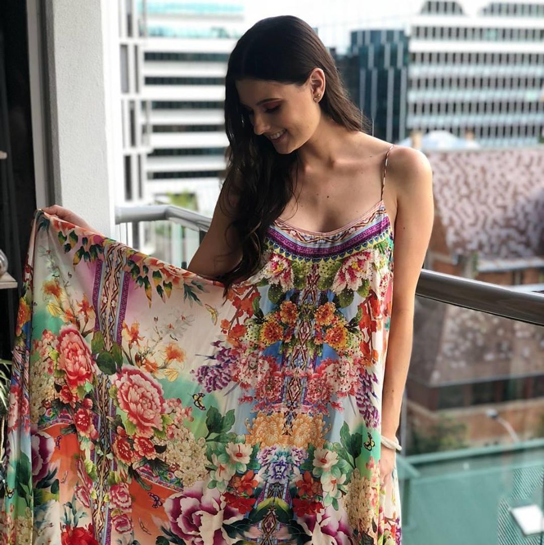 Camilla Flour Hour Full Hem Long Dress for rent on The Volte - main image