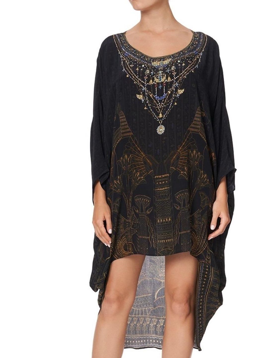 Camilla King Cobra scoop back dress black size 16 for rent on The Volte - main image