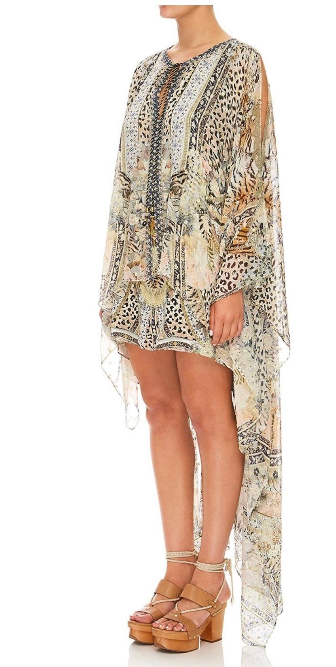 Camilla Moto Maiko Long Sheer Overlay Dress Print One Size for rent on The Volte - main image