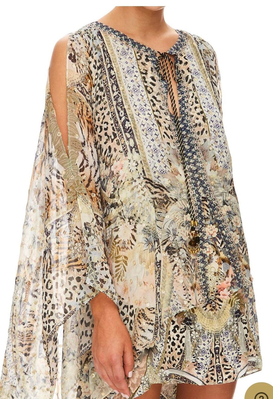Camilla Moto Maiko Long Sheer Overlay Dress Print One Size for rent on The Volte - main image