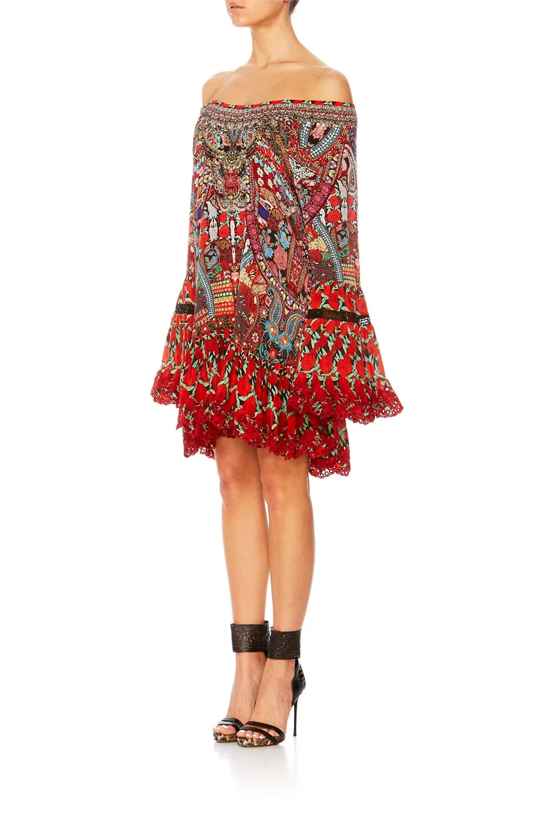 Camilla Queen Alika A Line Frill Dress Print Size 12 for rent on The Volte - main image
