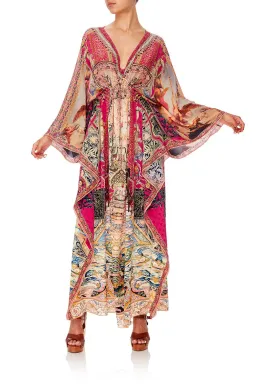 Camilla Lounge Hour V Neck Kaftan with Tie Waist One Size for rent on The Volte - image 1