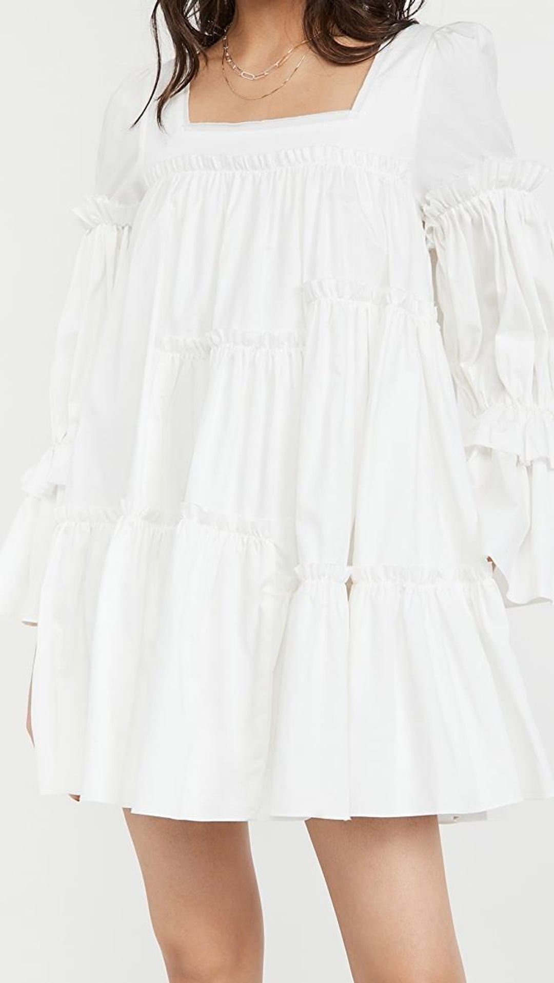 Aje L'Espirit Mini Dress White Size 6 for rent on The Volte - main image