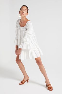 Aje L'Espirit Mini Dress White Size 6 for rent on The Volte - image 4