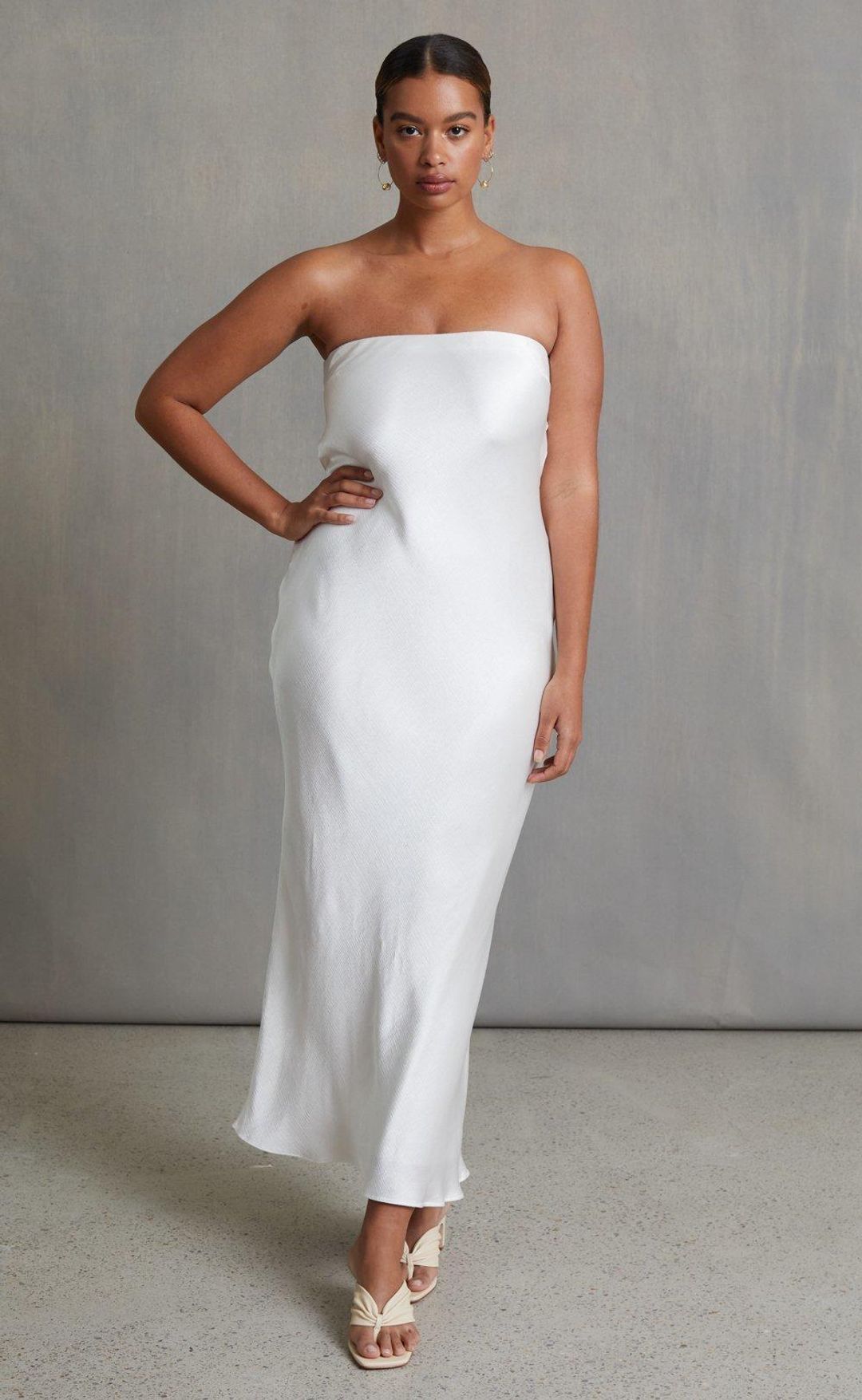 Bec & Bridge Moon Dance Strapless Dress White Size 6 for rent on The Volte - main image