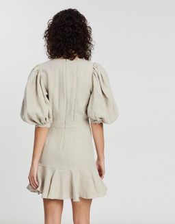 Joslin Studio Sophia Linen Canvas Dress Flax Grey Size 6  for rent on The Volte - image 3
