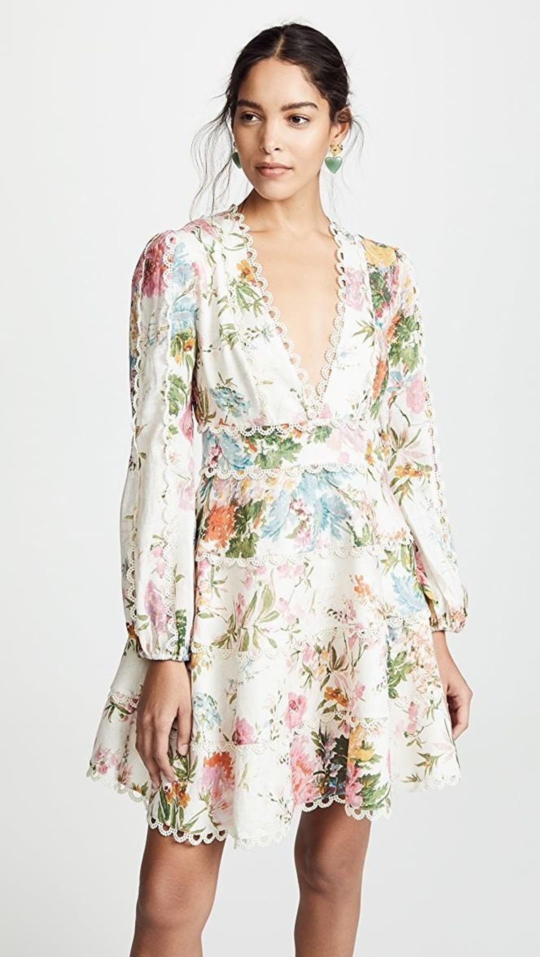 Zimmermann Heathers Flounce Short Dress Print Size 8 for rent on The Volte - main image