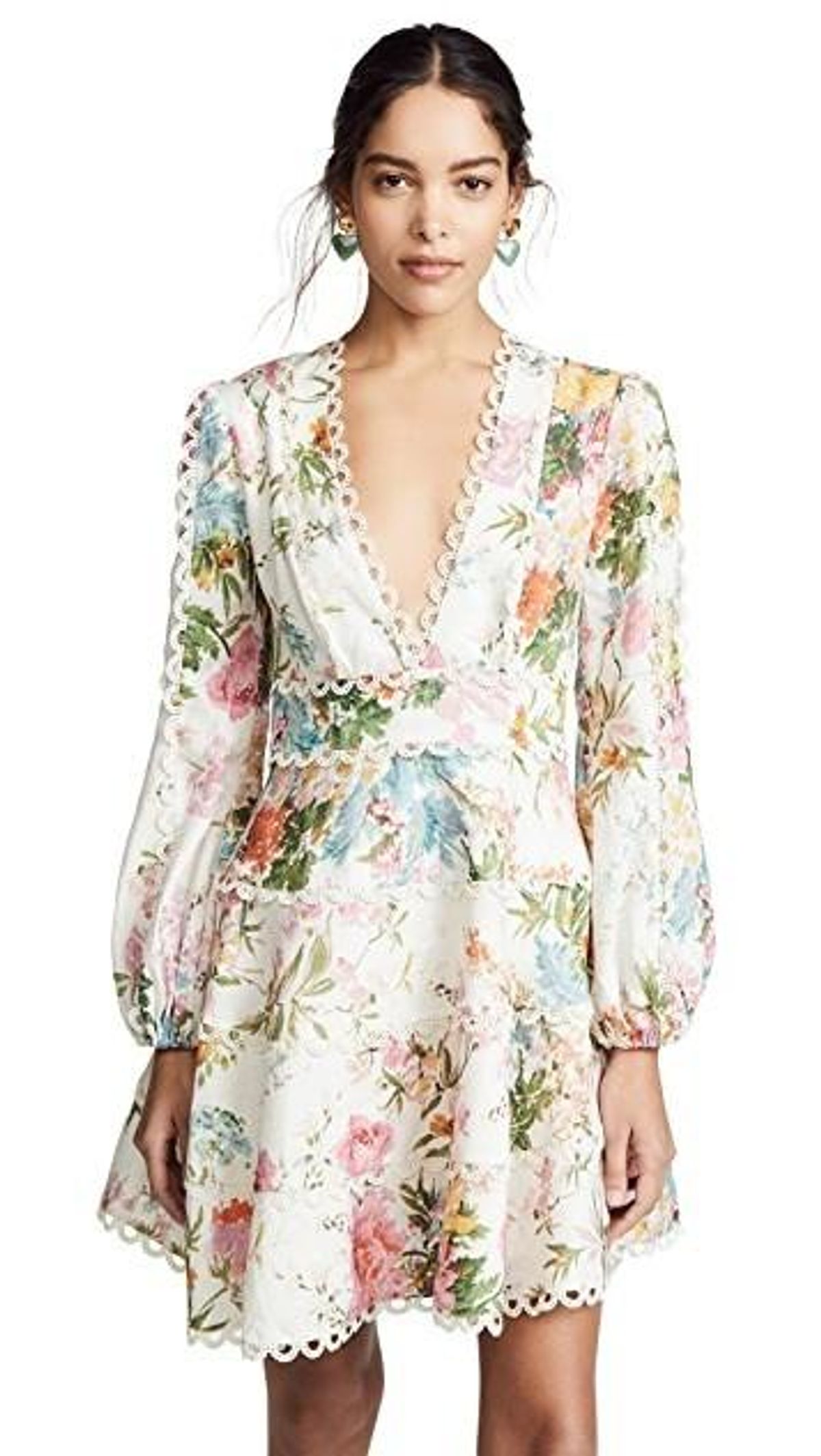 Zimmermann Heathers Flounce Short Dress Print Size 8 for rent on The Volte - main image