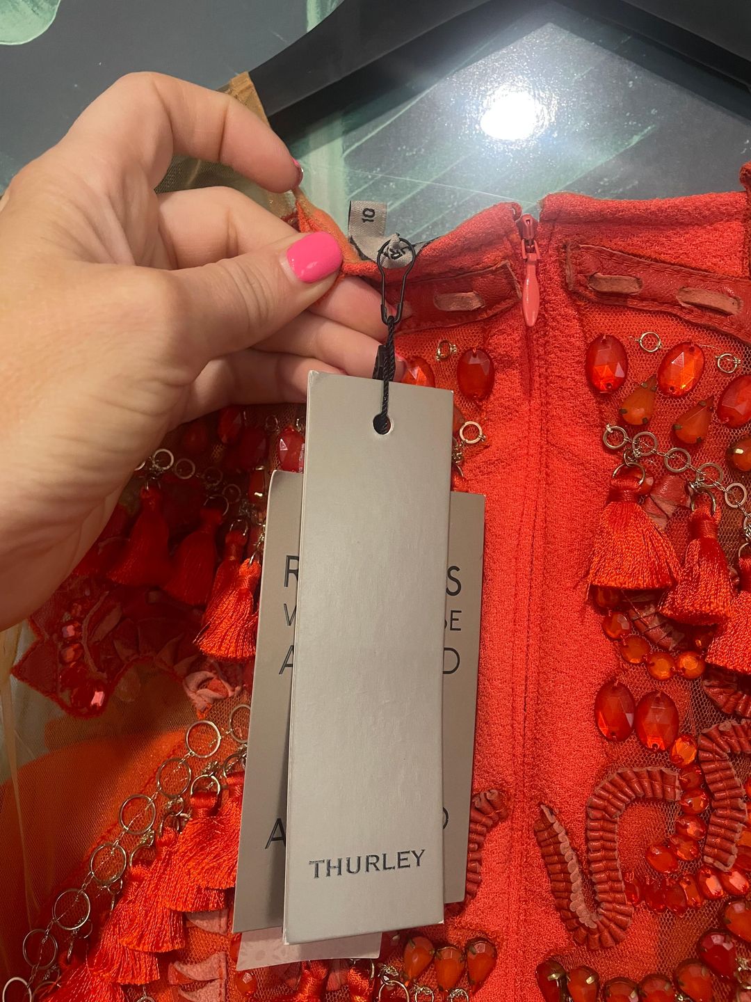 Thurley Cloud Nine Illusion Dress Red Size 10 for rent on The Volte - main image