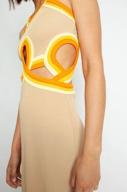 Christopher Esber Looped Verner Bind Multi Strapped Dress Print  Size 8 for rent on The Volte - image 2