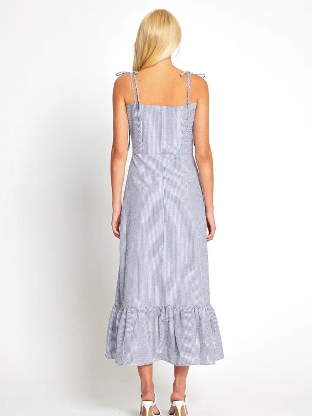 Alice McCall French Press Midi Dress Blue Size L (12/14) for rent on The Volte - main image