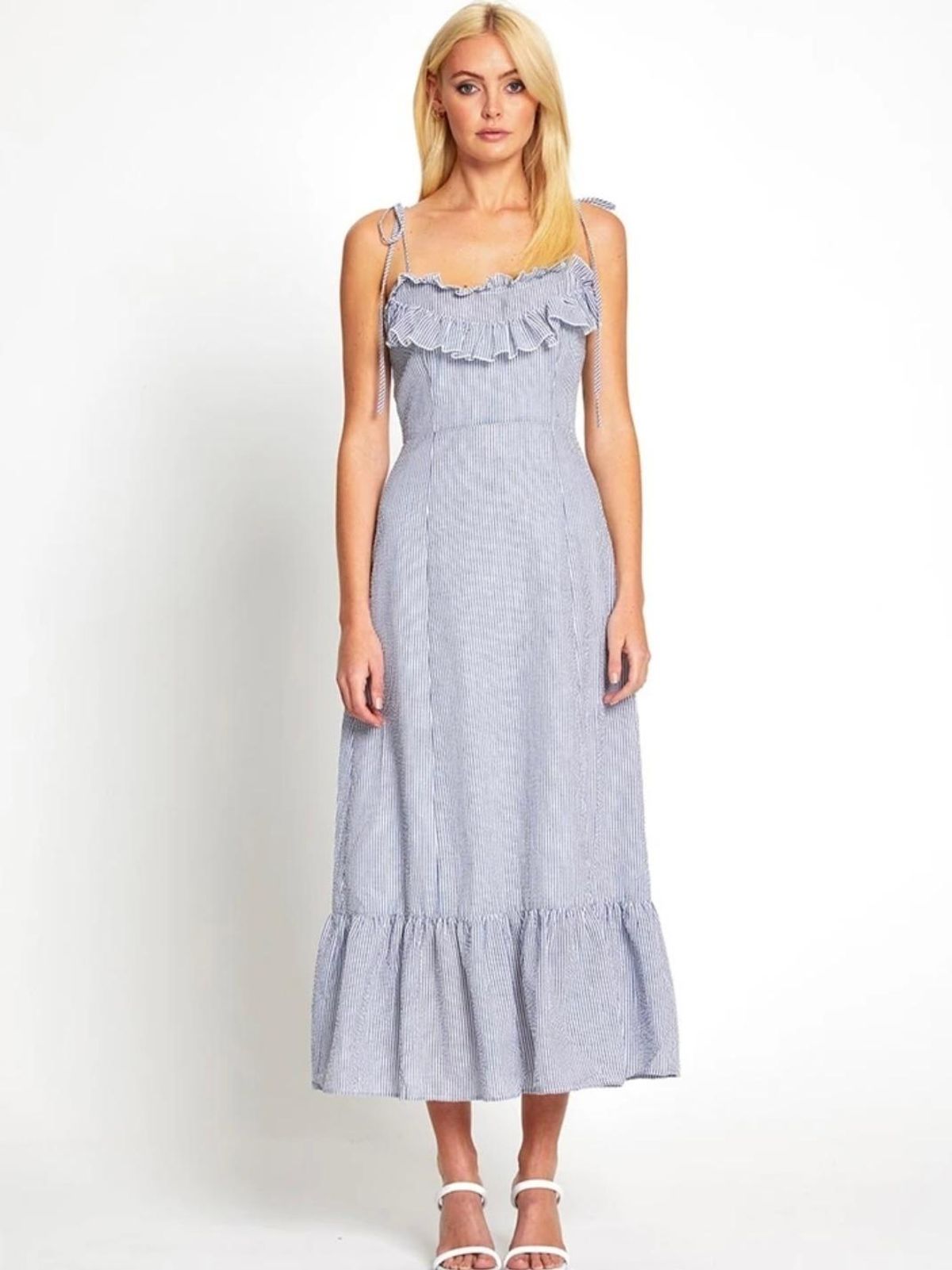 Alice McCall French Press Midi Dress Blue Size L (12/14) for rent on The Volte - main image