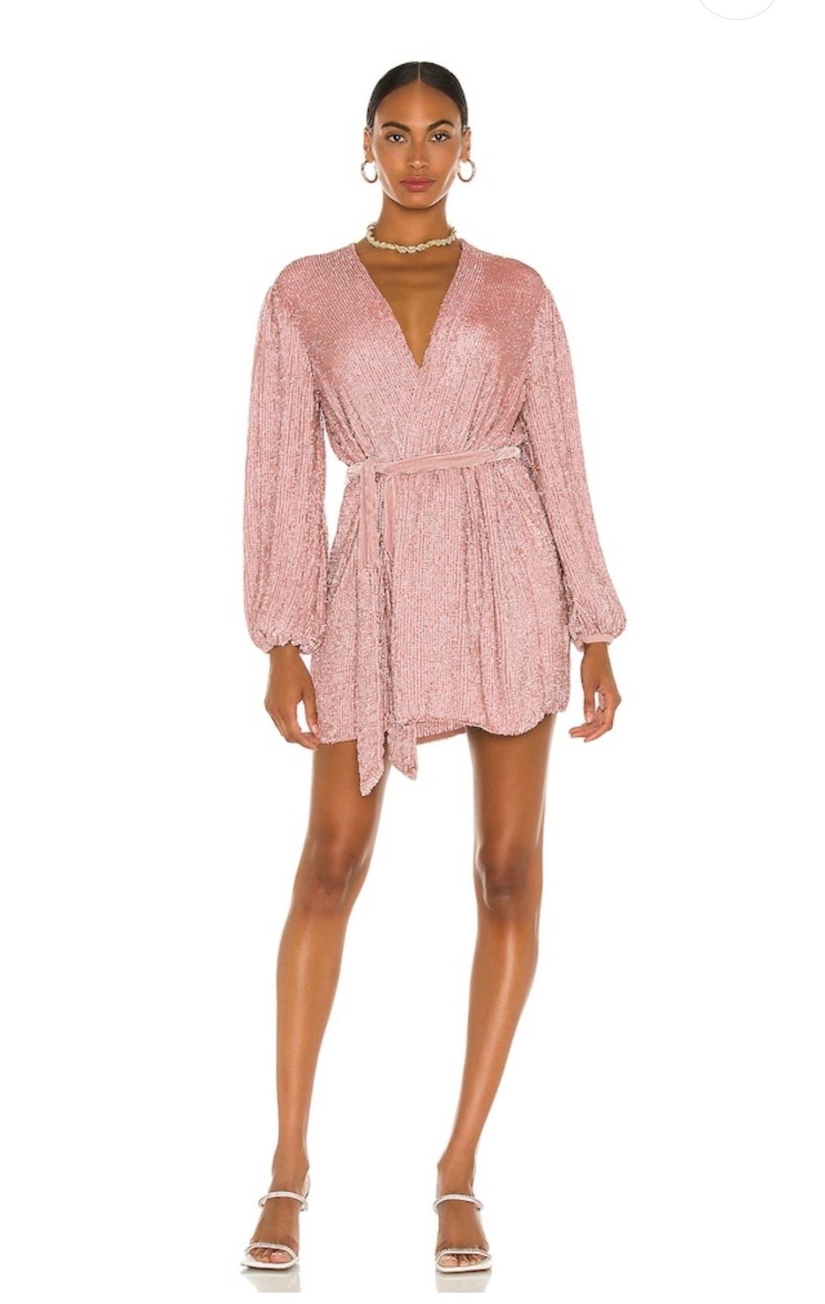 Retrofete Gabrielle Robe Dress Pink Size 6 for rent on The Volte - main image