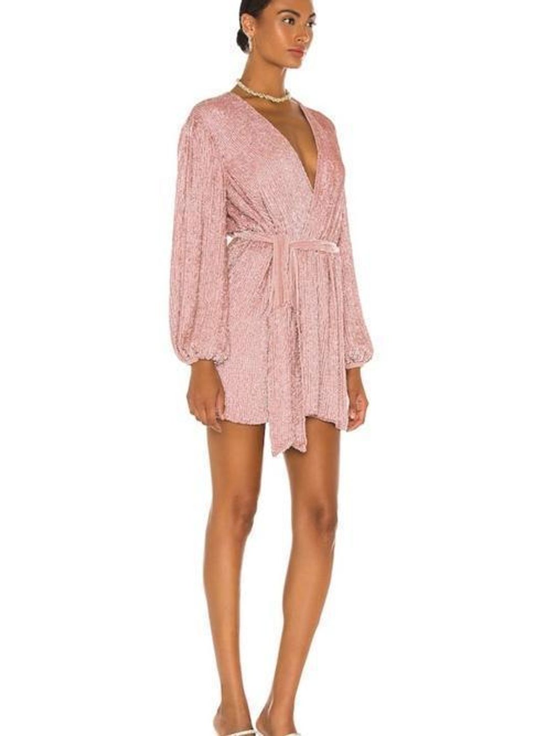 Retrofete Gabrielle Robe Dress Pink Size 6 for rent on The Volte - main image